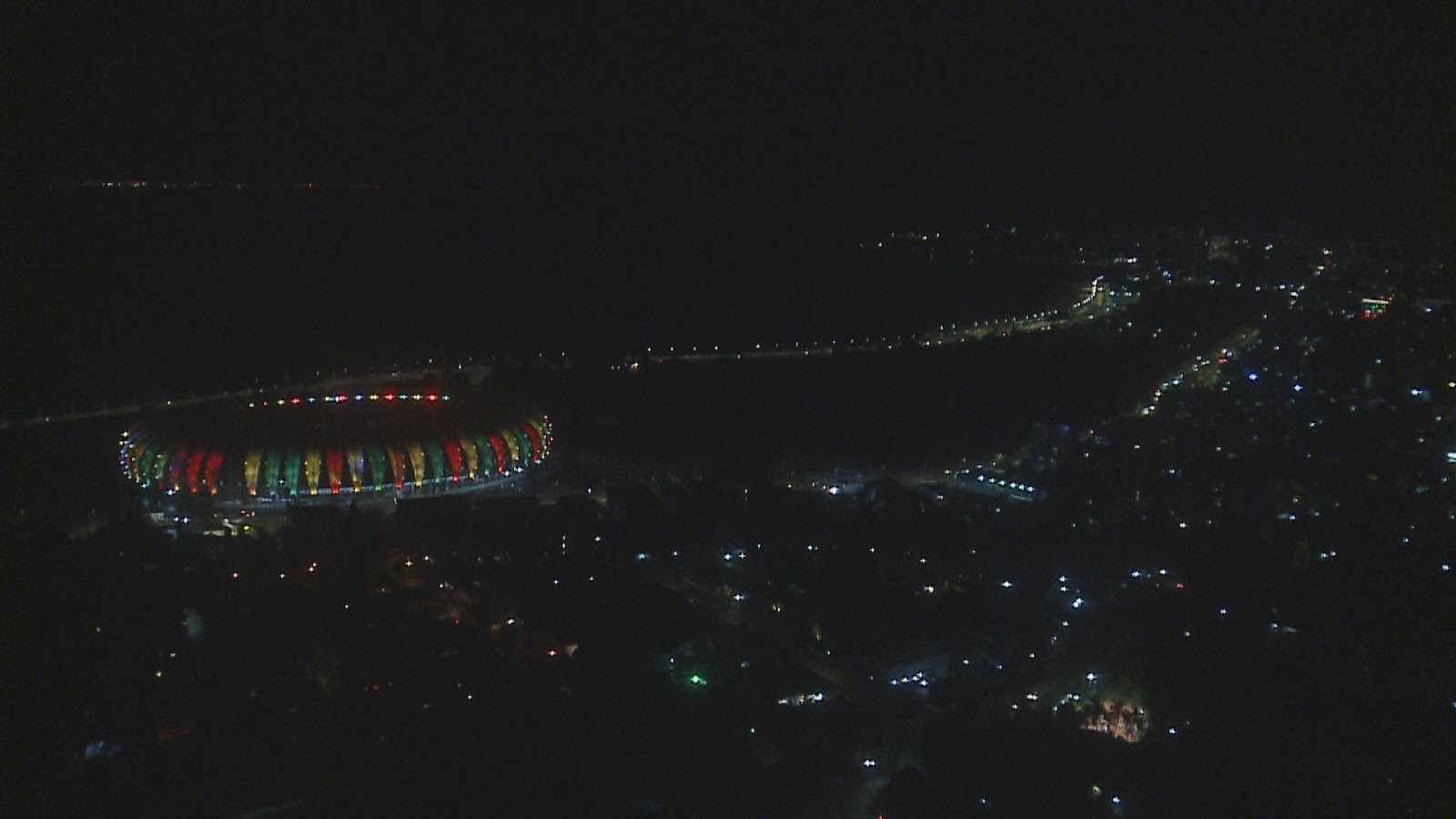 Iluminao do Estdio Beira-Rio, em Porto Alegre