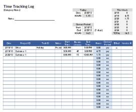 mployee time tracking template