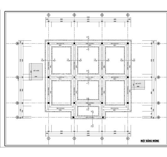 Tham khảo bản vẽ móng băng 1 phương thông dụng