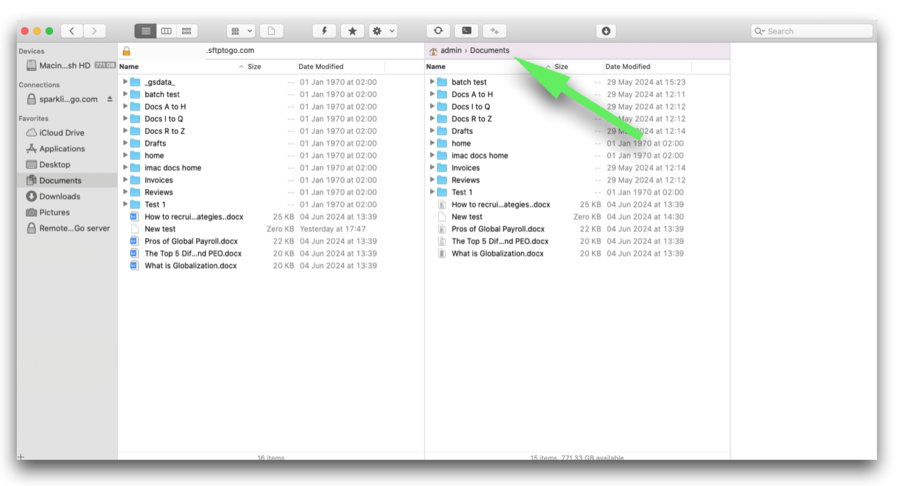 macos sync to sftp