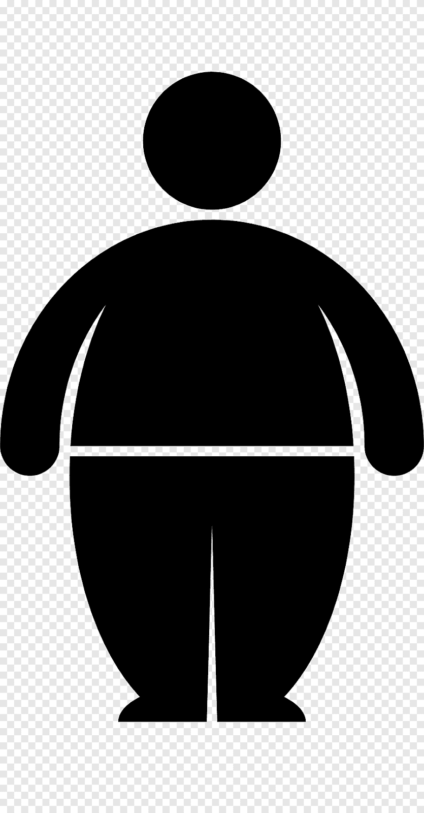 Human illustration, Stick figure Overweight Adipose tissue, fat, black,  silhouette png | PNGEgg