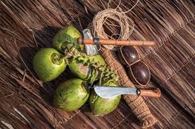 coconut and knives