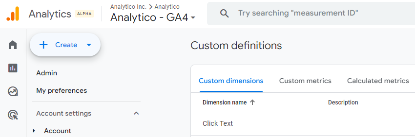 Ga4 Glossary,  CUstom Dimension & Metrics 