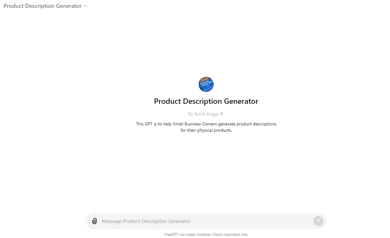 OpenAI Product Description Generator