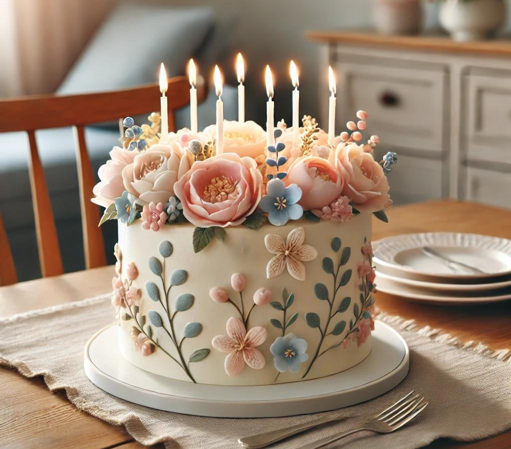 Floral Birthday Cake