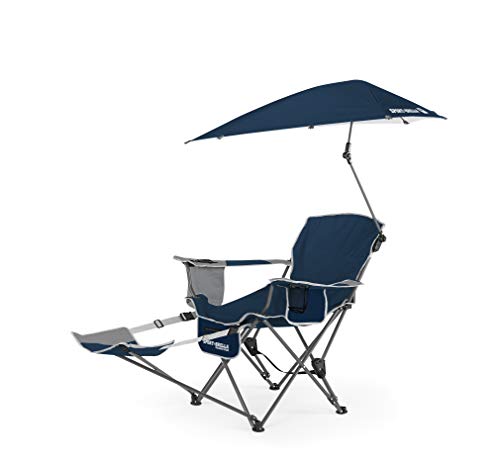 Sport-Brella Reclining Beach Chair (Midnight Blue) - 3-Position Adjustability, Detachable ...