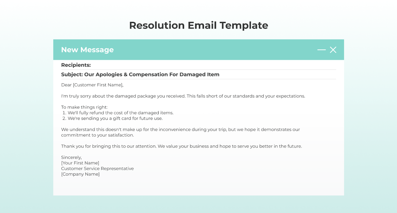 Resolution Email Template