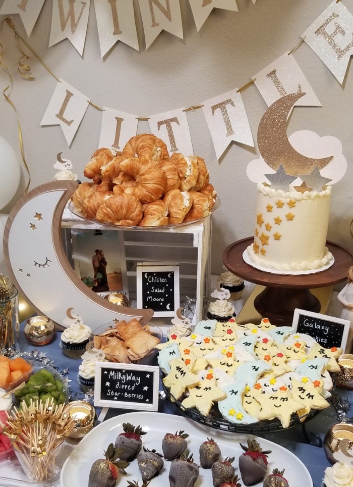 food table for moon and stars theme