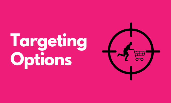 Targeting options image - shopper in the sights.