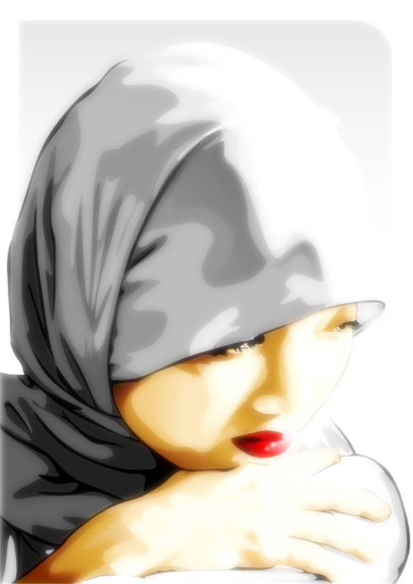 Alone Sad Hijab Woman
