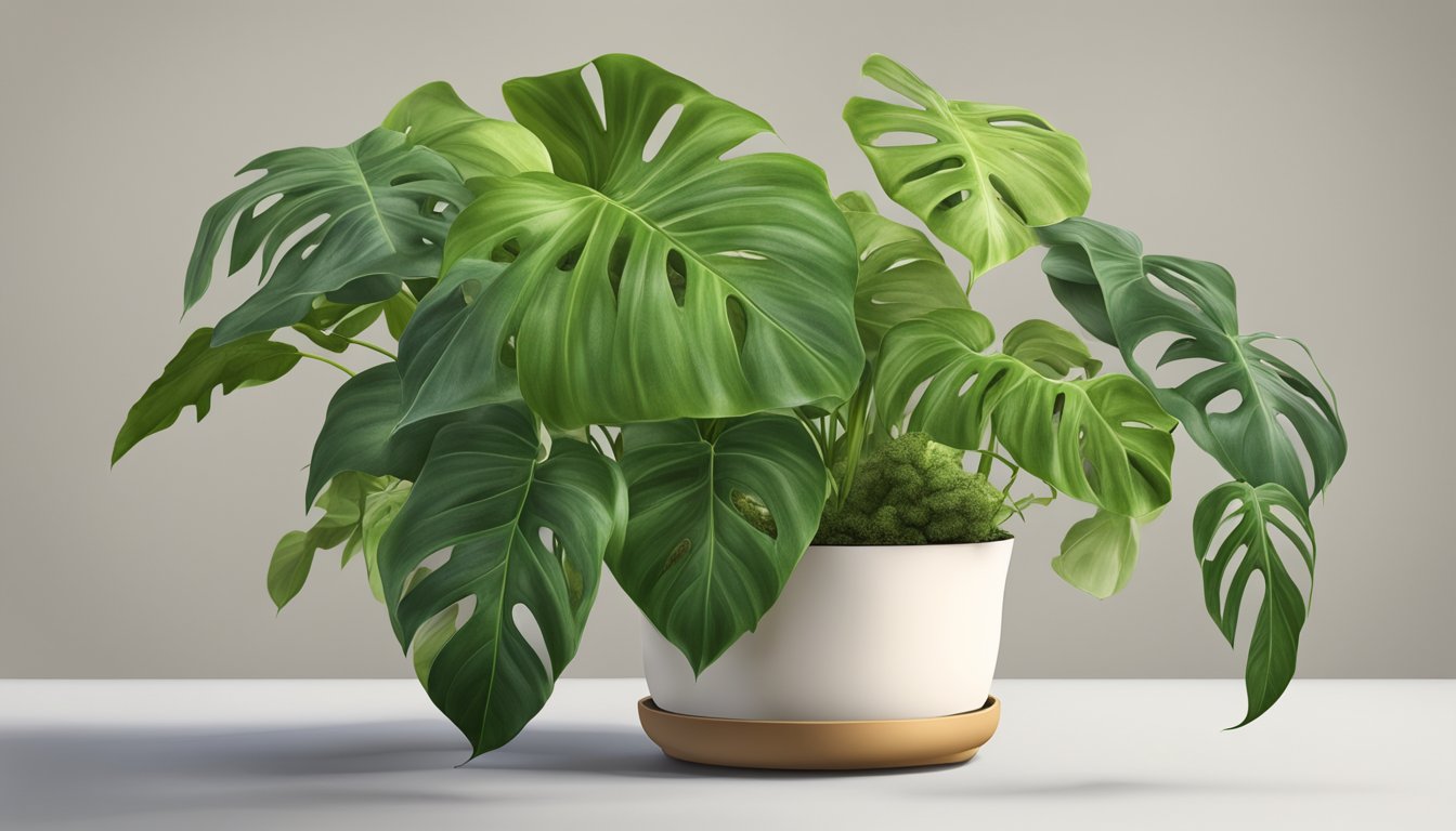 A healthy philodendron plant surrounded by natural pest deterrents and disease-resistant foliage