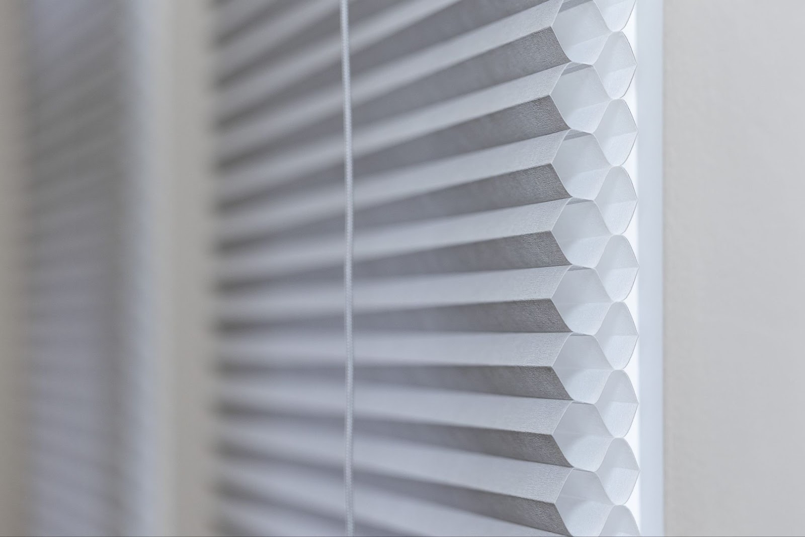 Cellular hexagonal structure of honeycomb blinds 