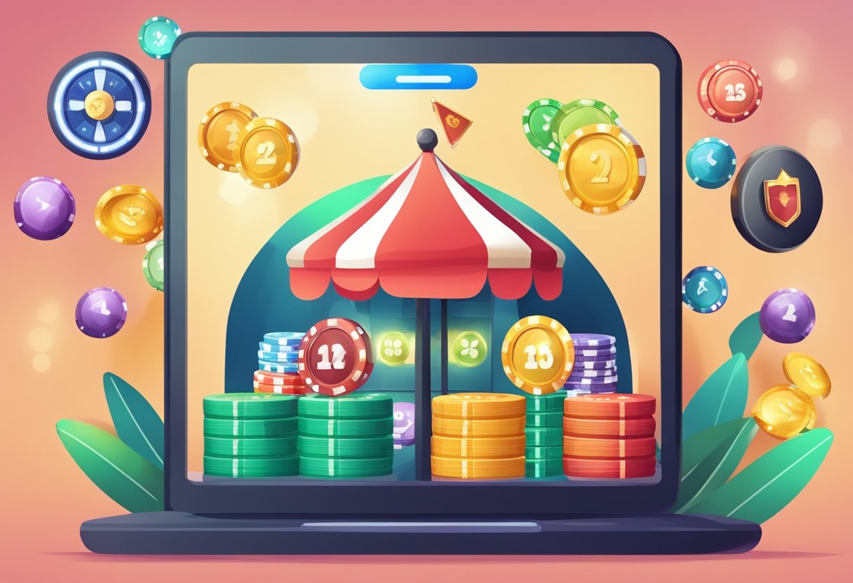 A secure online casino with encryption and secure payment methods. Players enjoying various casino games on their devices