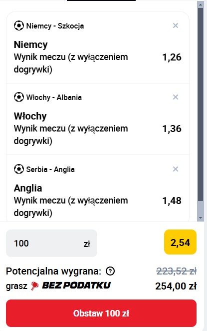 Betclic bez podatku na kuponie