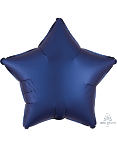 18" Satin Luxe Navy Star