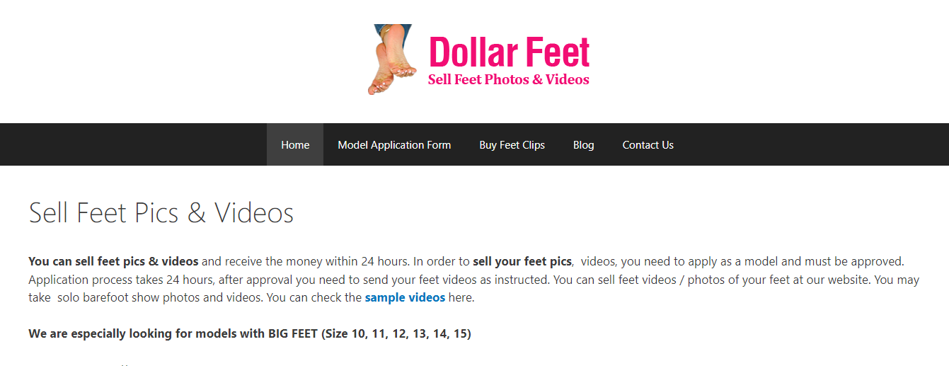 Selling Feet Pics on DollarFeet