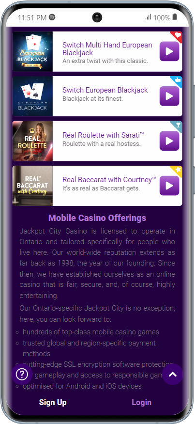 Jackpot City Mobile Casino