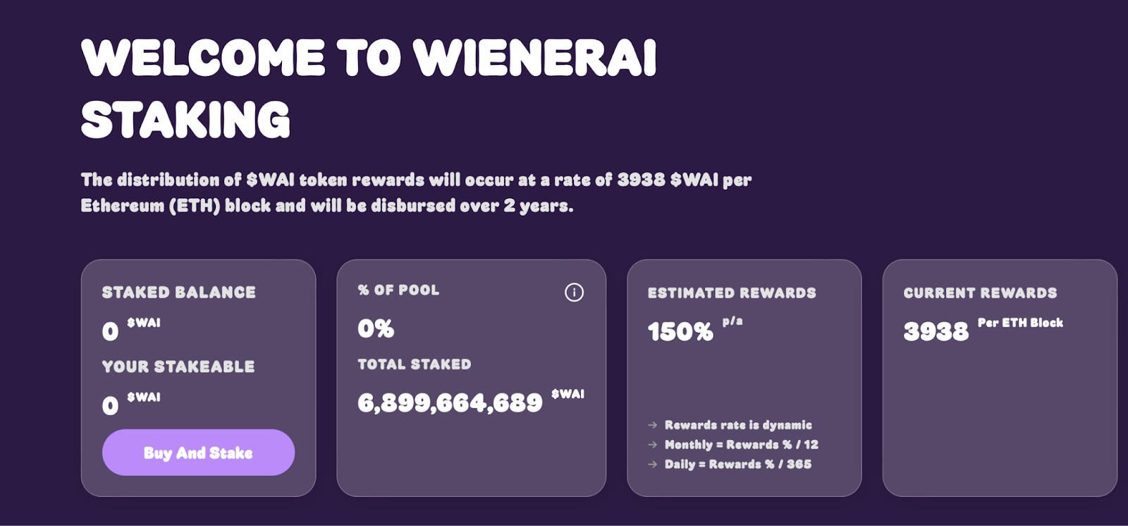 WienerAI Staking 