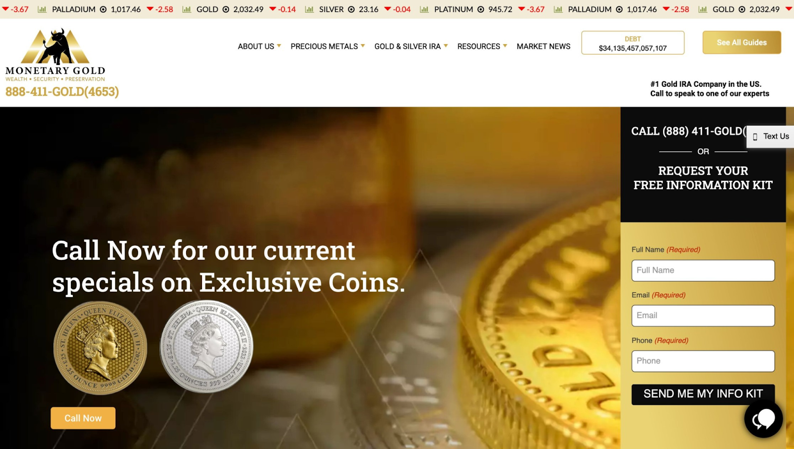 Monetary Gold homepage