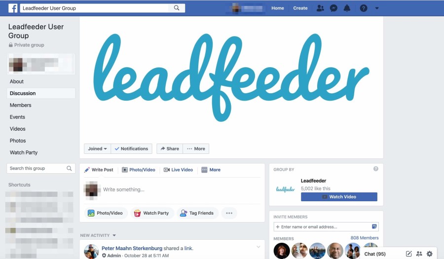 leadfeeder user group facebook