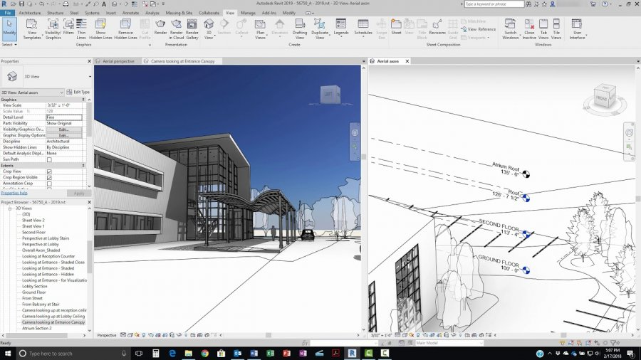 3D documentation of a building in Revit