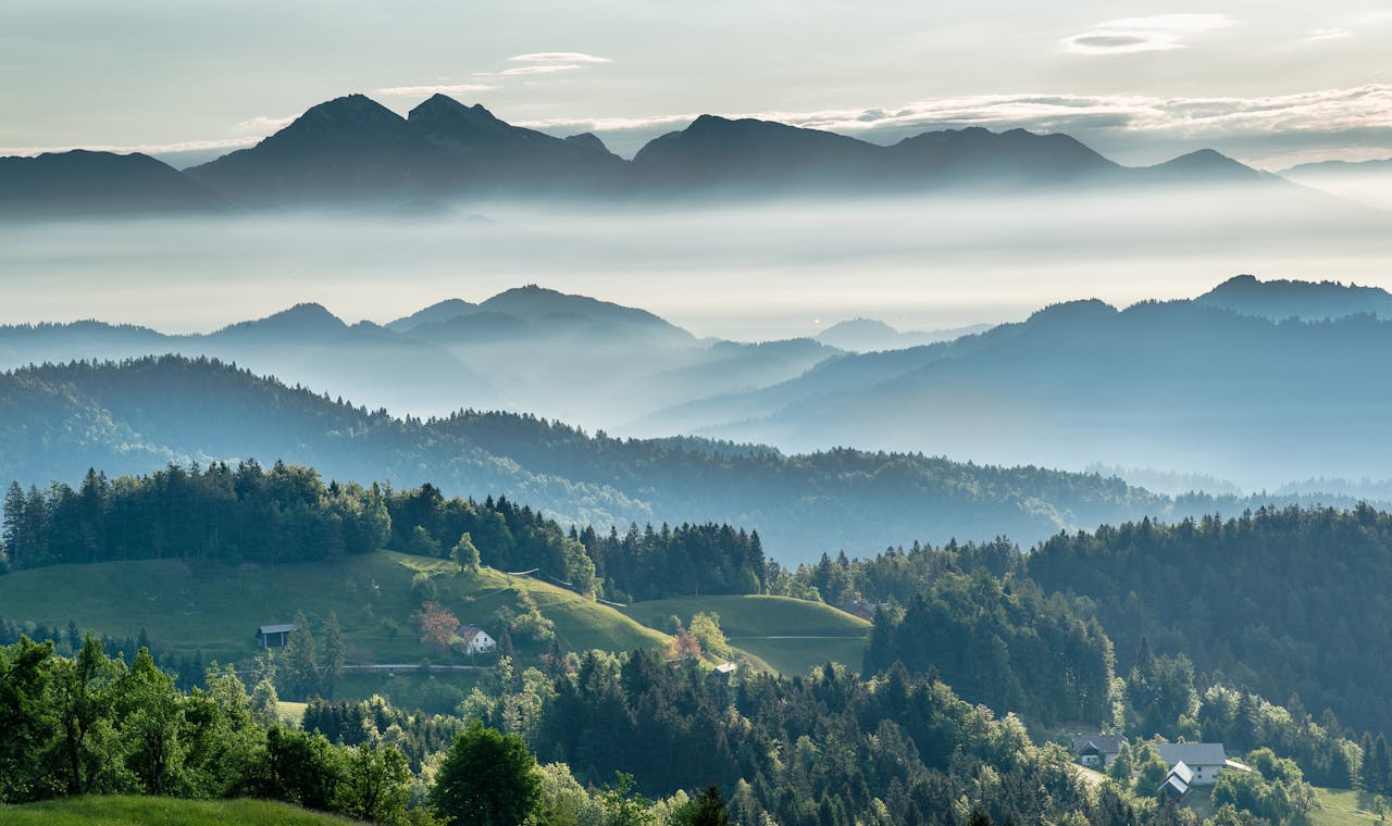 mist in the mountains