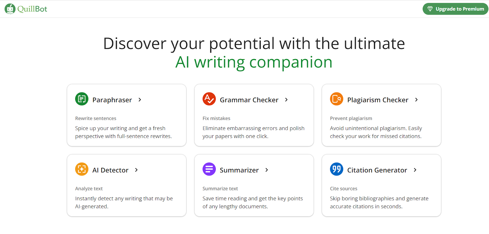 Quillbot ai copywriting tool
