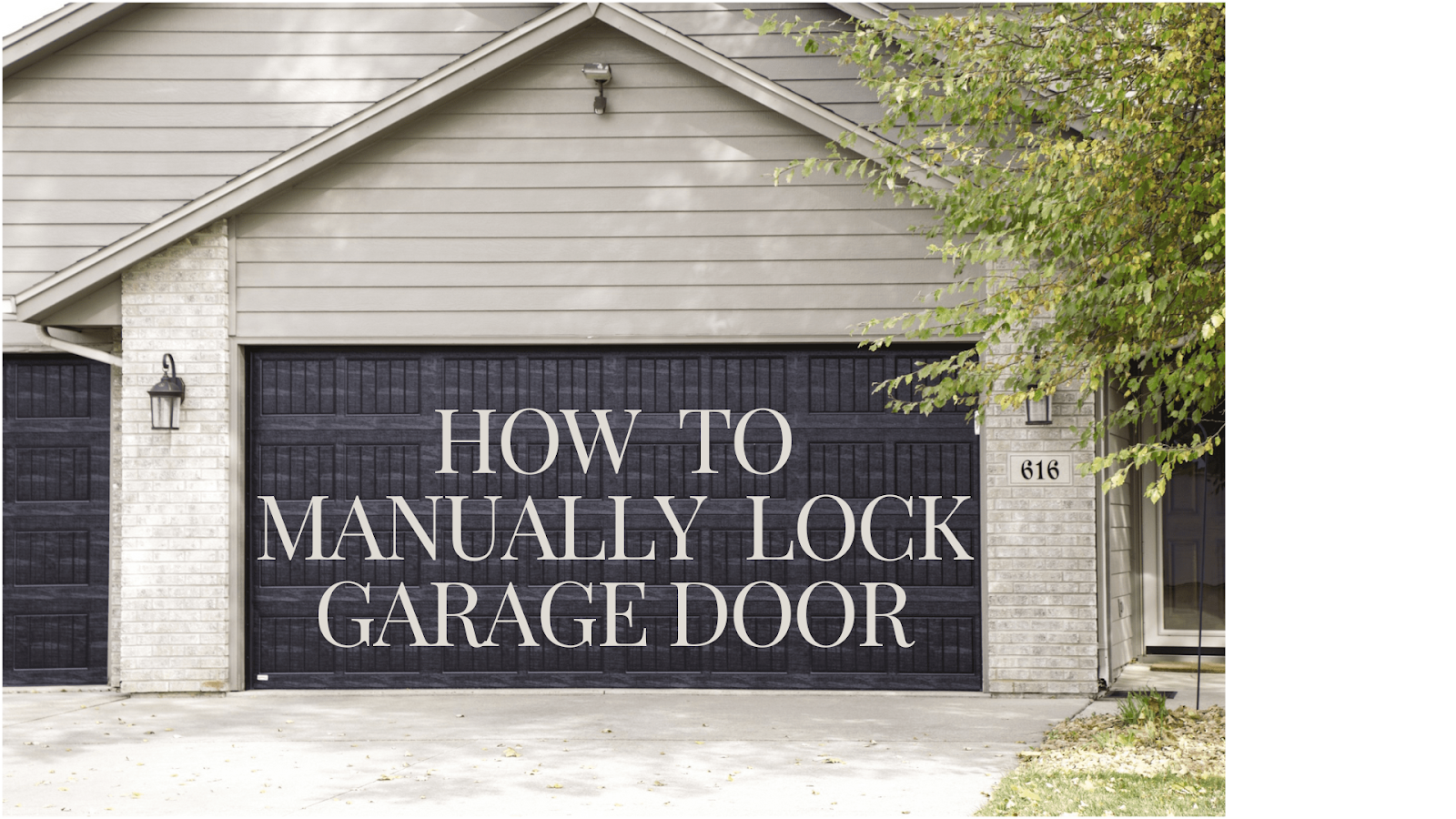 how to manually lock garage door