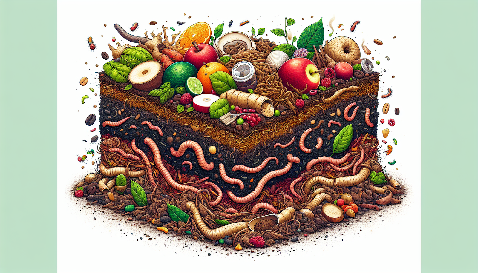 Composting process with organic materials