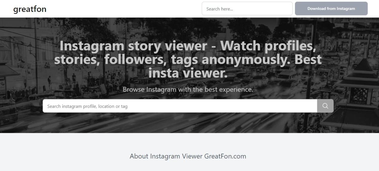 GreatFon story downloader for IG