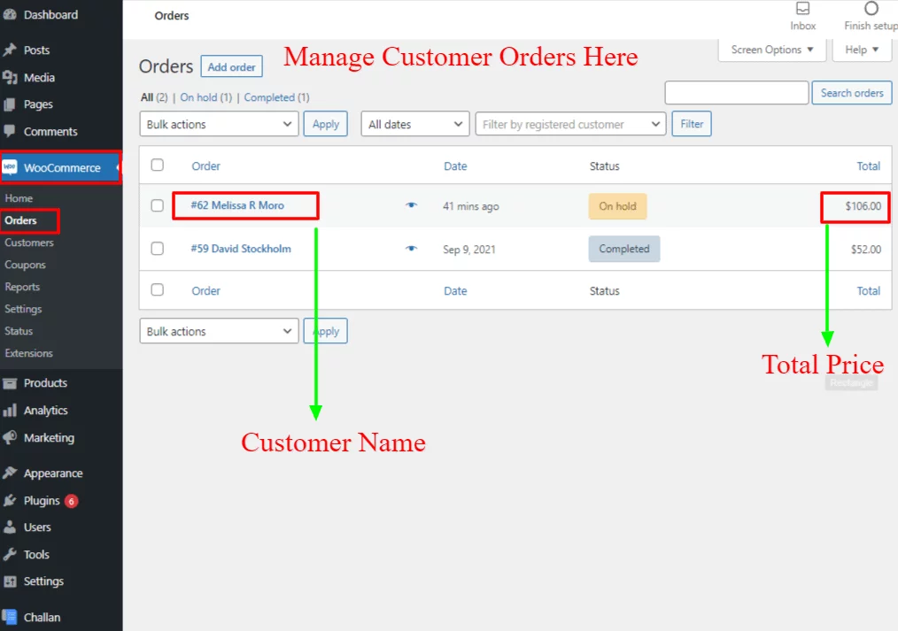 edit customer order