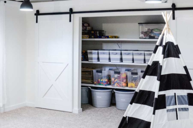 storage ideas for your basement remodel clear bins in closet custom built michigan