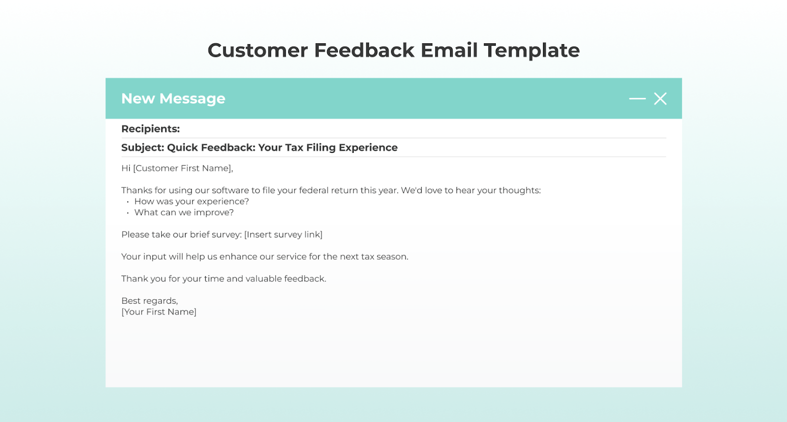 Customer Feedback Email Template