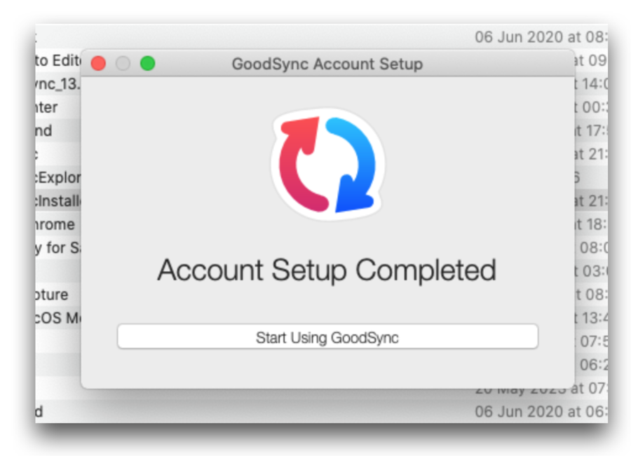 goodsync sftp to local mac