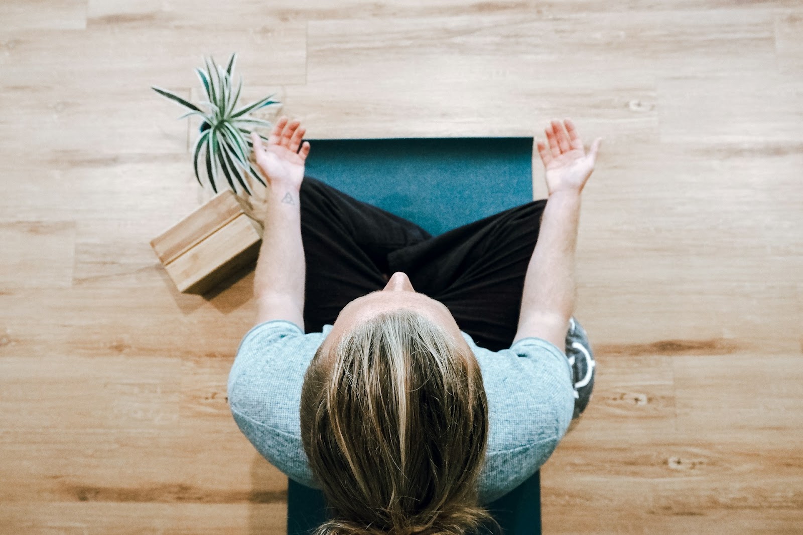 A meditating woman 