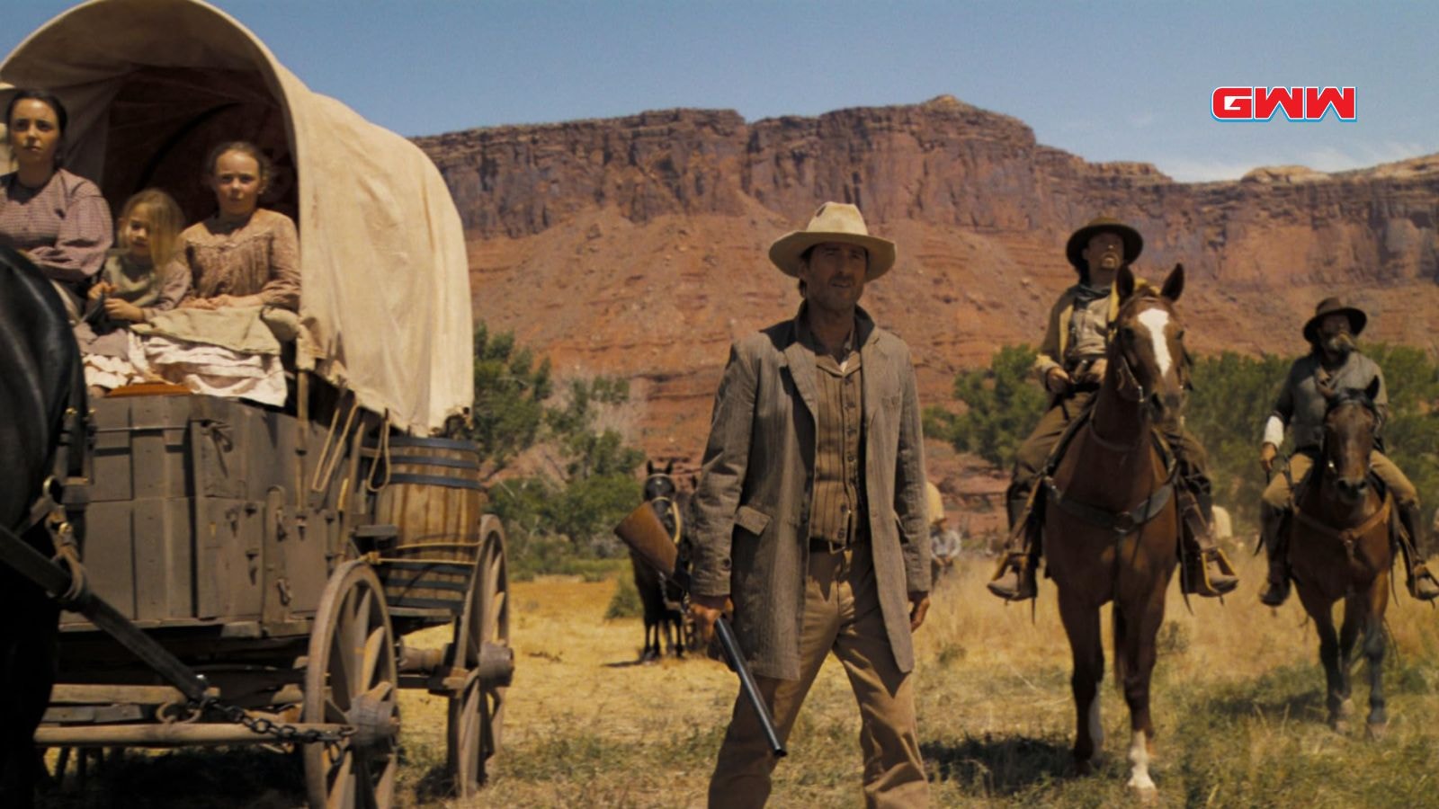 Kevin Costner and Luke Wilson as Hayes Ellison and Matthew Van Weyden, Cast of Horizon: An American Saga