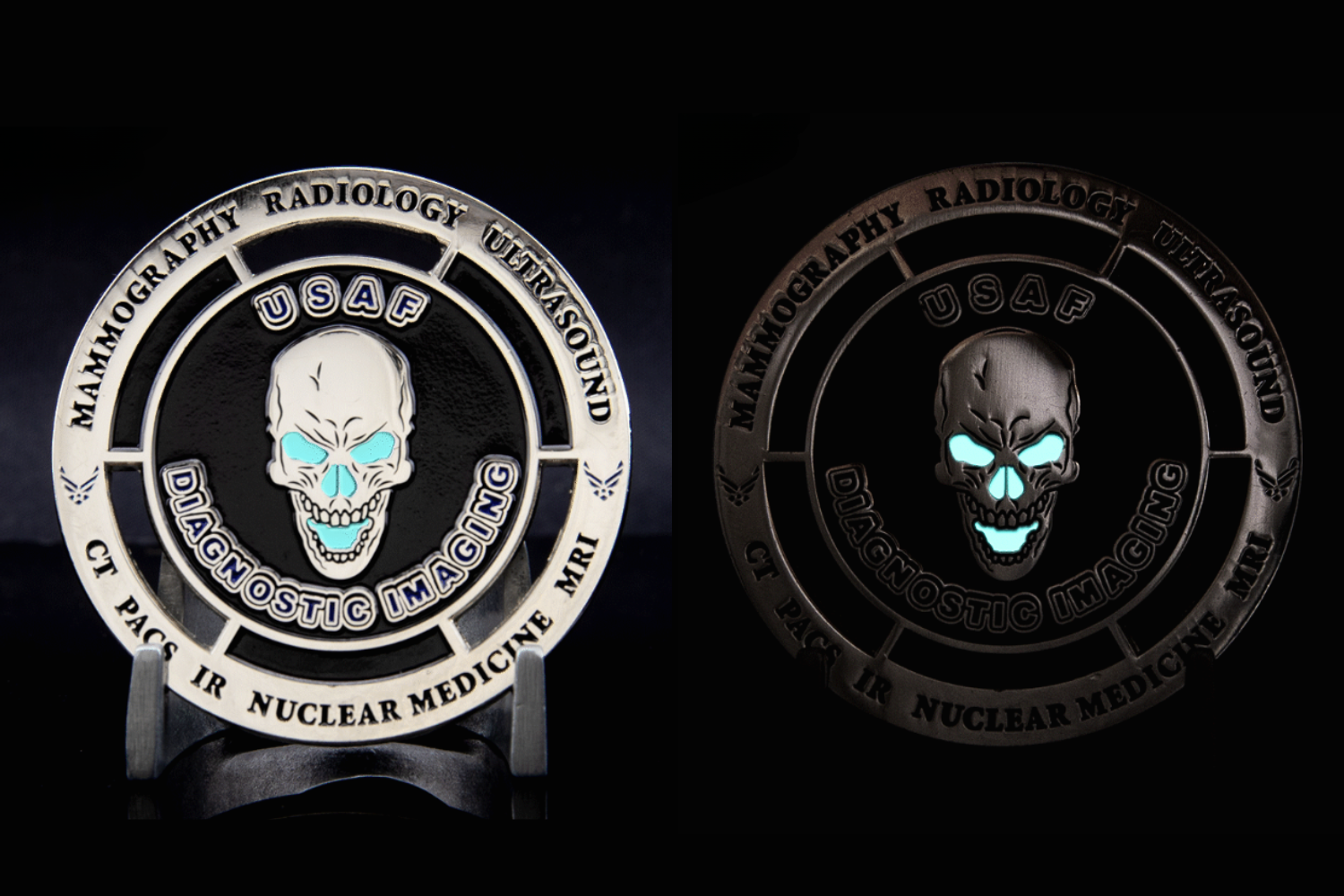 Custom challenge coin for US Air Force Diagnostic Imaging