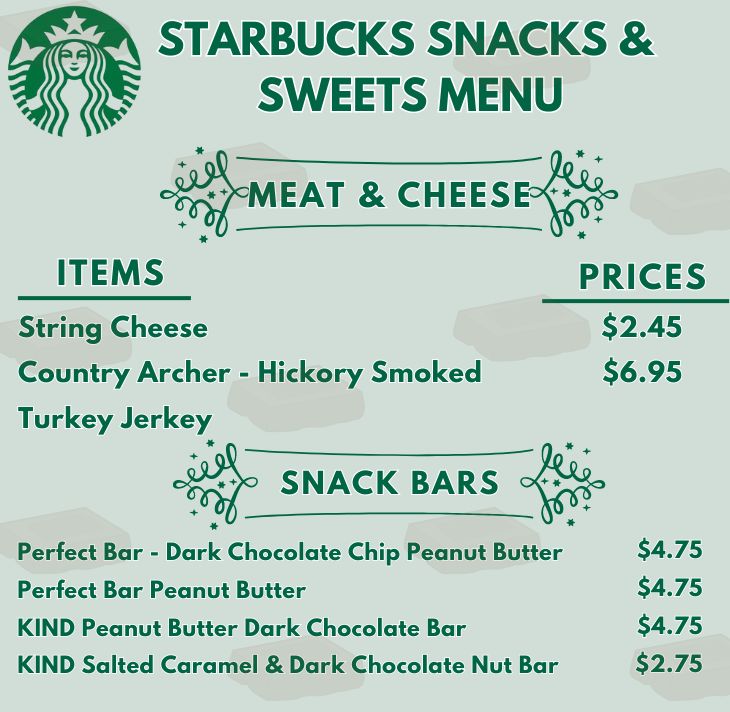 meat and cheese menu from starbucks