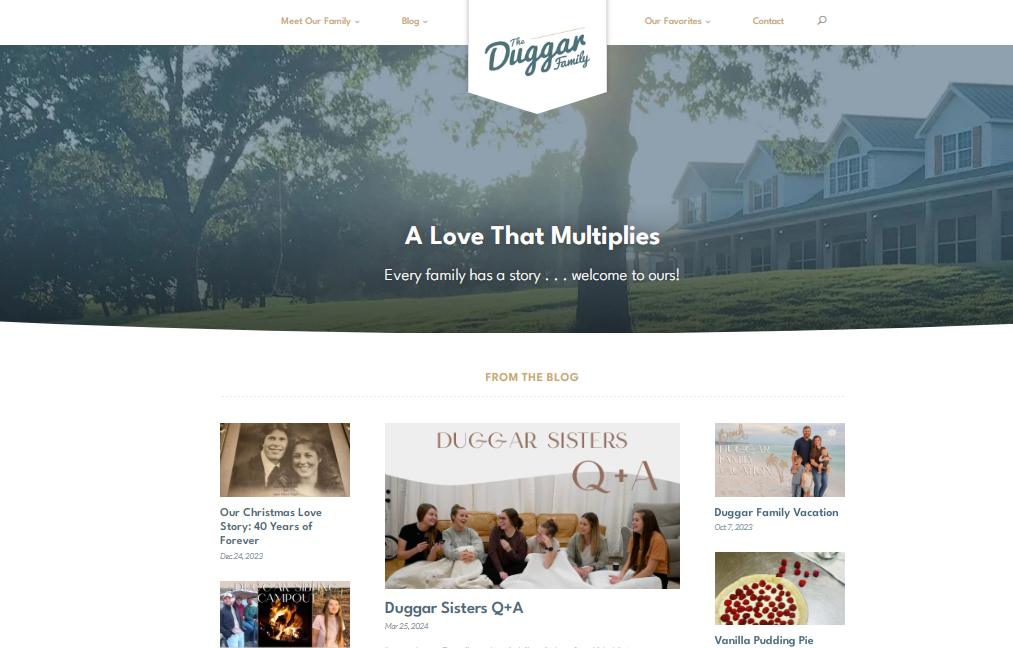 The Duggar Family - a popular family blog