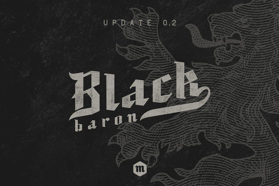 Black Baron Typeface|Medieval Font, Decorative ft. font & type - Envato  Elements