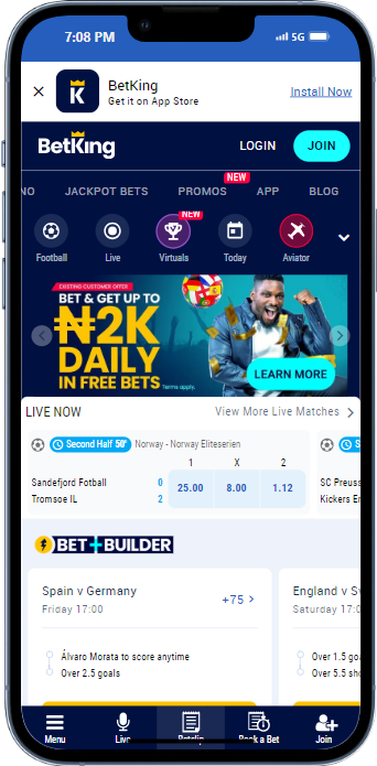 BetKing app download