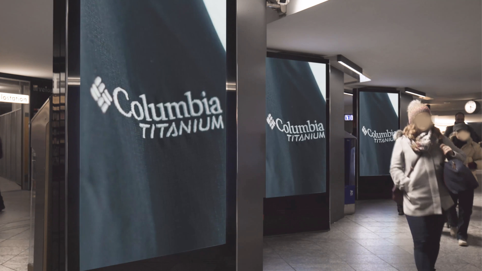 Image of the DOOH campaign of Columbia 