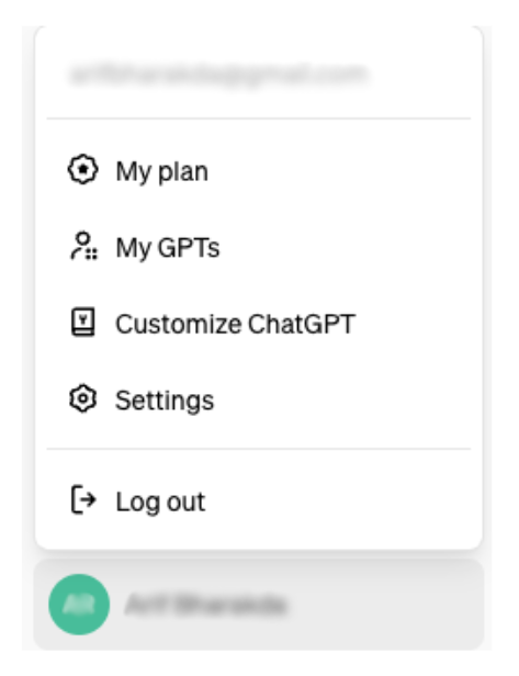 A screenshot showing how to customize ChatGPT