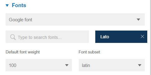 Google Font Selection