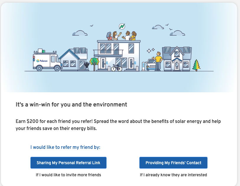 Share personal referral link to friends or provide your friends contact