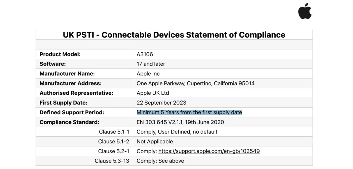Apple Annonce Cinq Ans de Support Logiciel pour l'iPhone 15