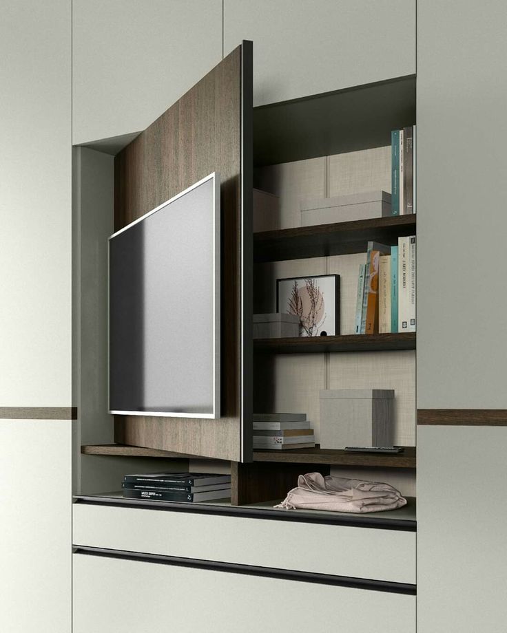 A Smart TV Cabinet with Hidden Storage Space