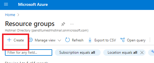 Azure Resource groups 