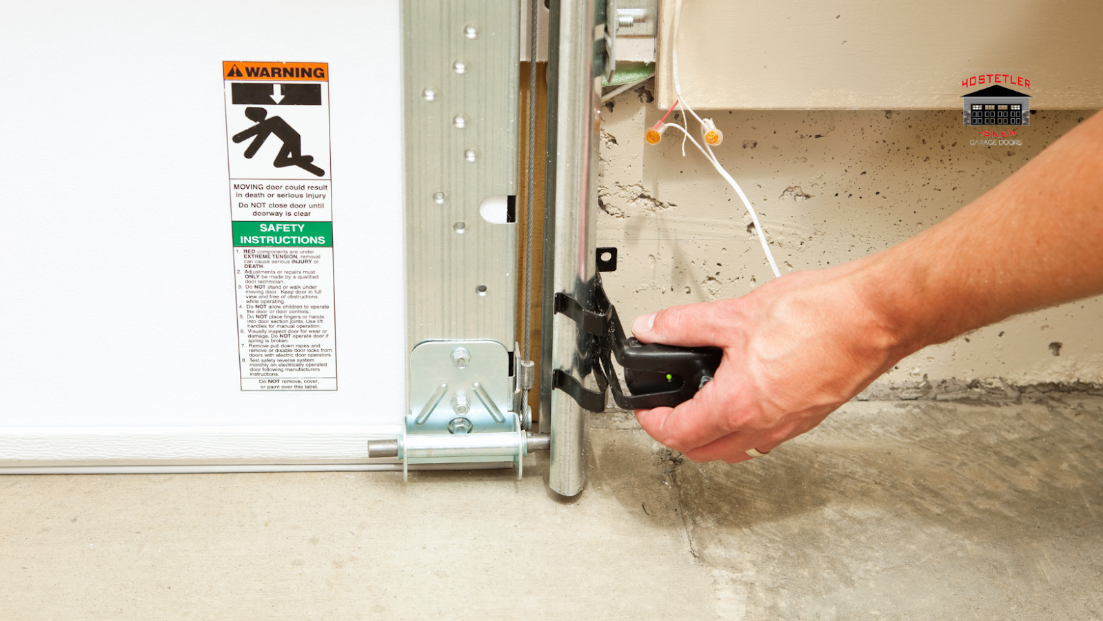 how to override garage door sensors