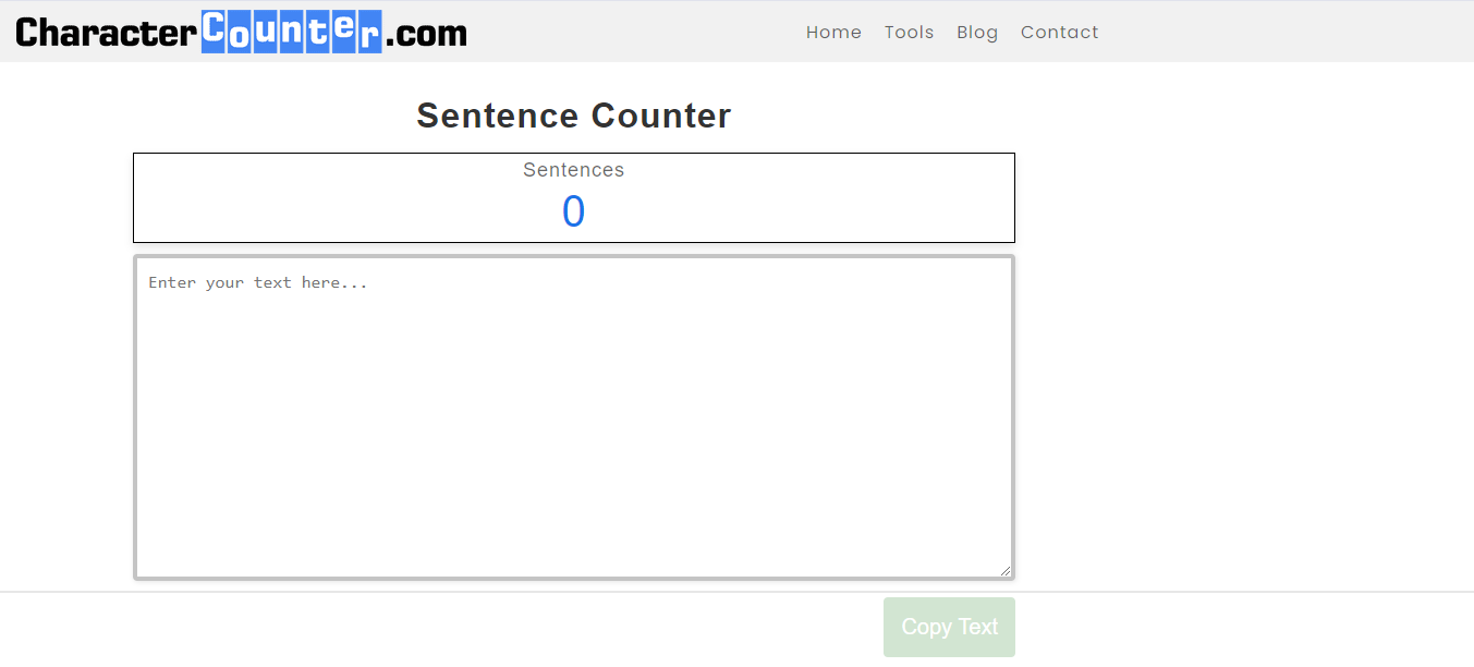 CharacterCounter.com Sentence Counter